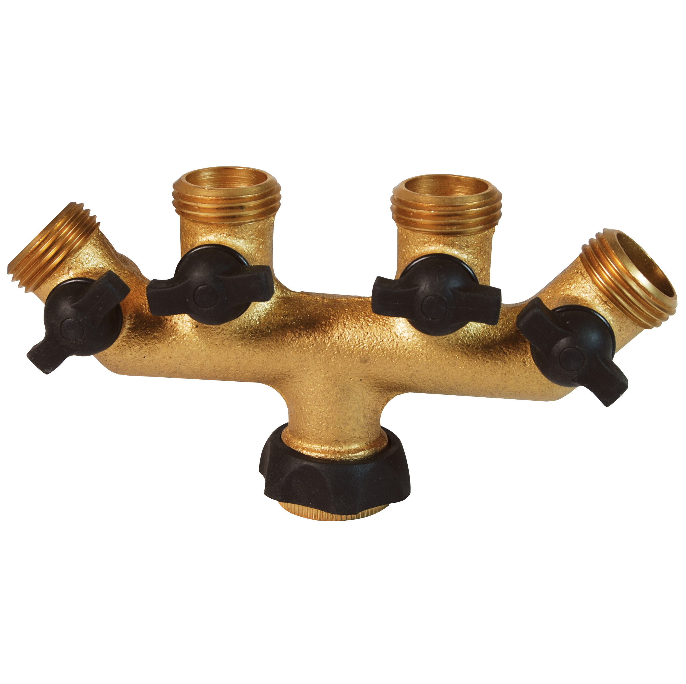 GHT 4-Valve Manifold Garden Hose 4-Valve Manifold
